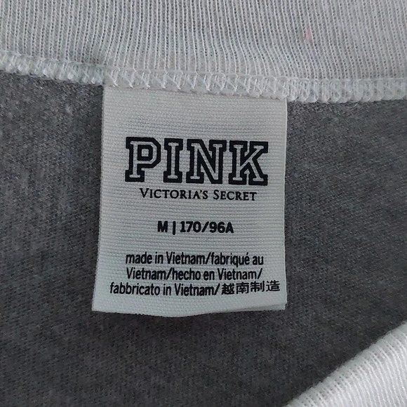 VS PINK 2017  Ringer USA Tee-Shirt 🇺🇸 Medium Patriotic 4th of July Casu - Picture 5 of 6